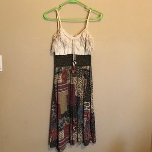 Vintage patchwork hippie dress boho